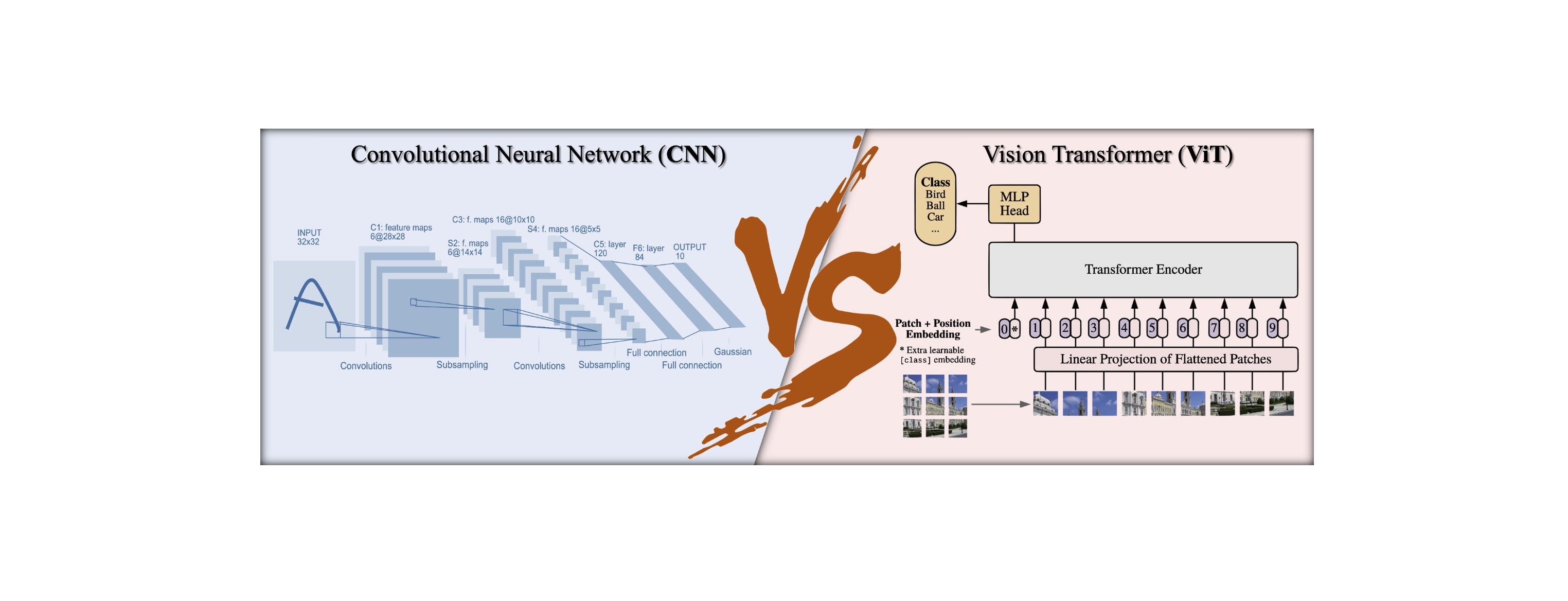 مقایسه شبکه عصبی کانولوشنی و ترانسفورمرهای بینایی